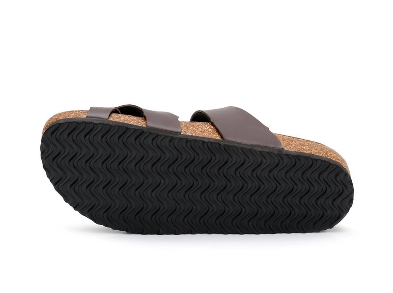 WTW Men's Cork Footbed Sandals Slip on Beach Slide Slipper Shoes with Adjustable Metal Buckle Strap for Men Causal Style - Image 5